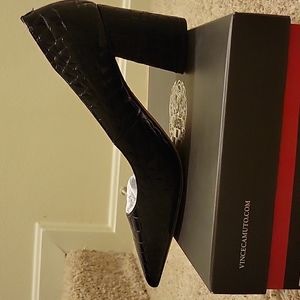 NNW in Box Black Patent Croc Pattern Vince Camuto Pumps